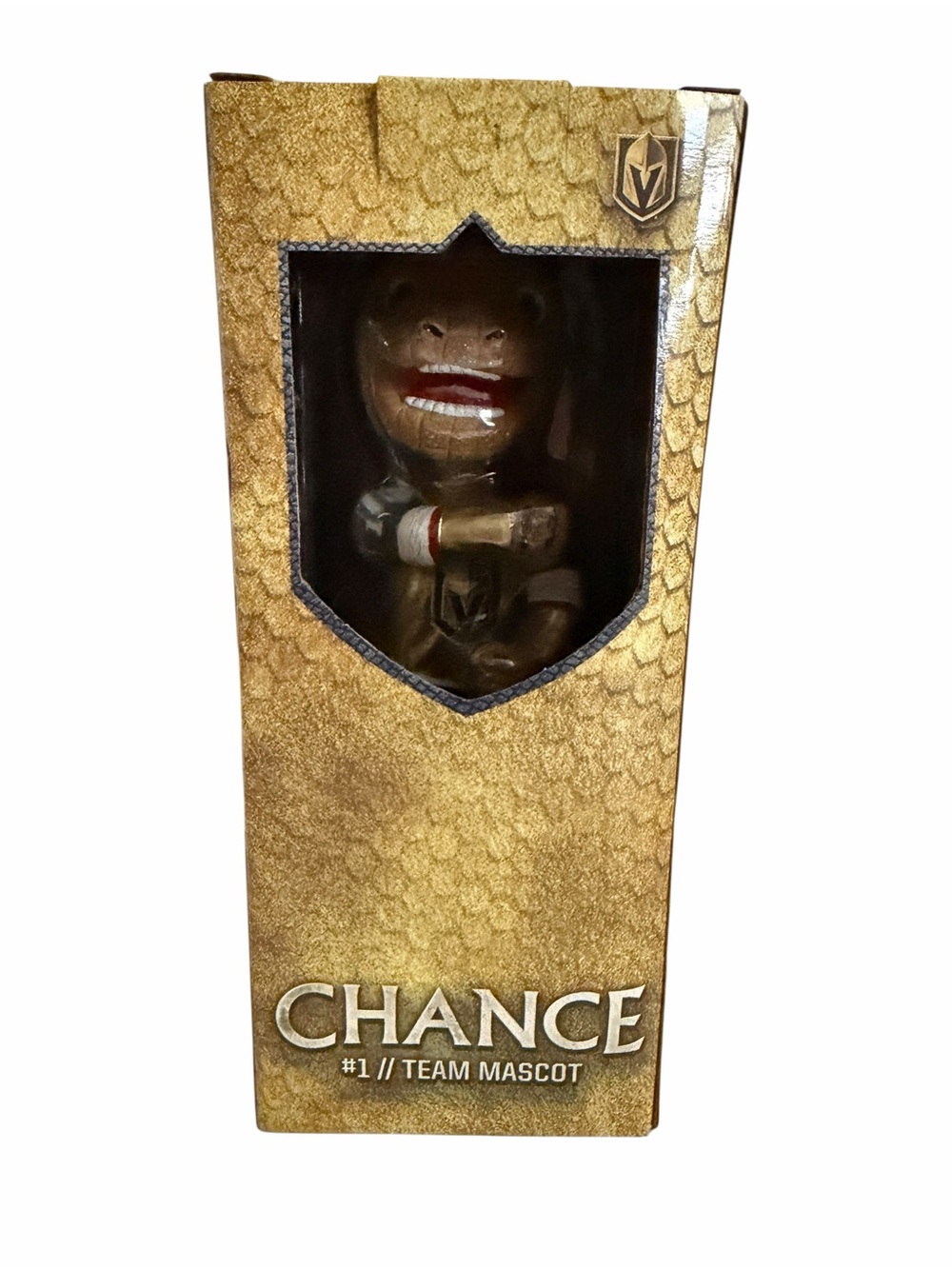 Vegas Golden Knights Bobblehead One Size Gold NHL Hockey Chance Mascot BDA